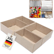 Organizzatore di cassetti in set da 4 pezzi - Riduzione dello spazio - Organizzatore di carrello in velluto