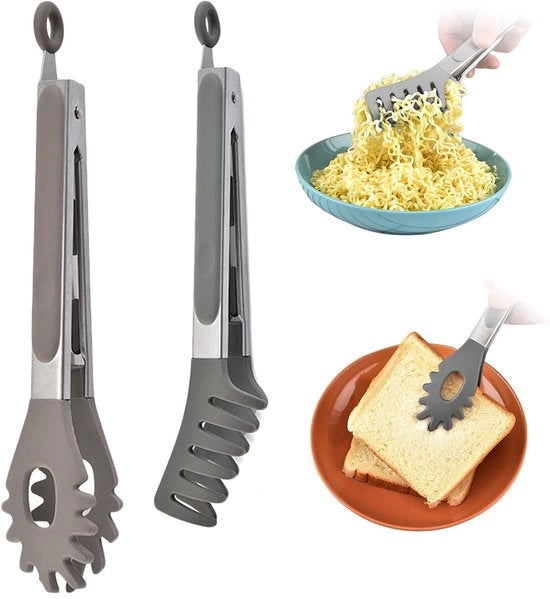 Impastatore per Spaghetti e Pasta - Set di Tang per BBQ - Impastatore RVS - Impastatore Multifunzionale - Ideale per Catering