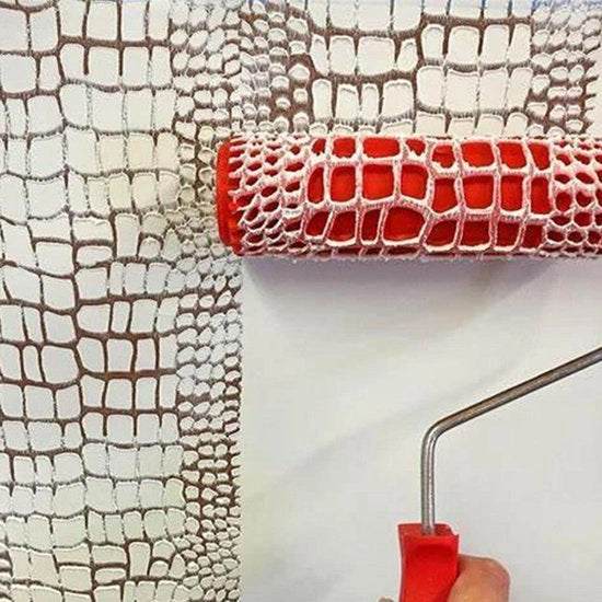 Verfroller a 17,8 cm - Disegni 3D - Ideale per la decorazione - Giallo - Verfroller DIY - Pennello artistico per la decorazione di casa - Adatto per...