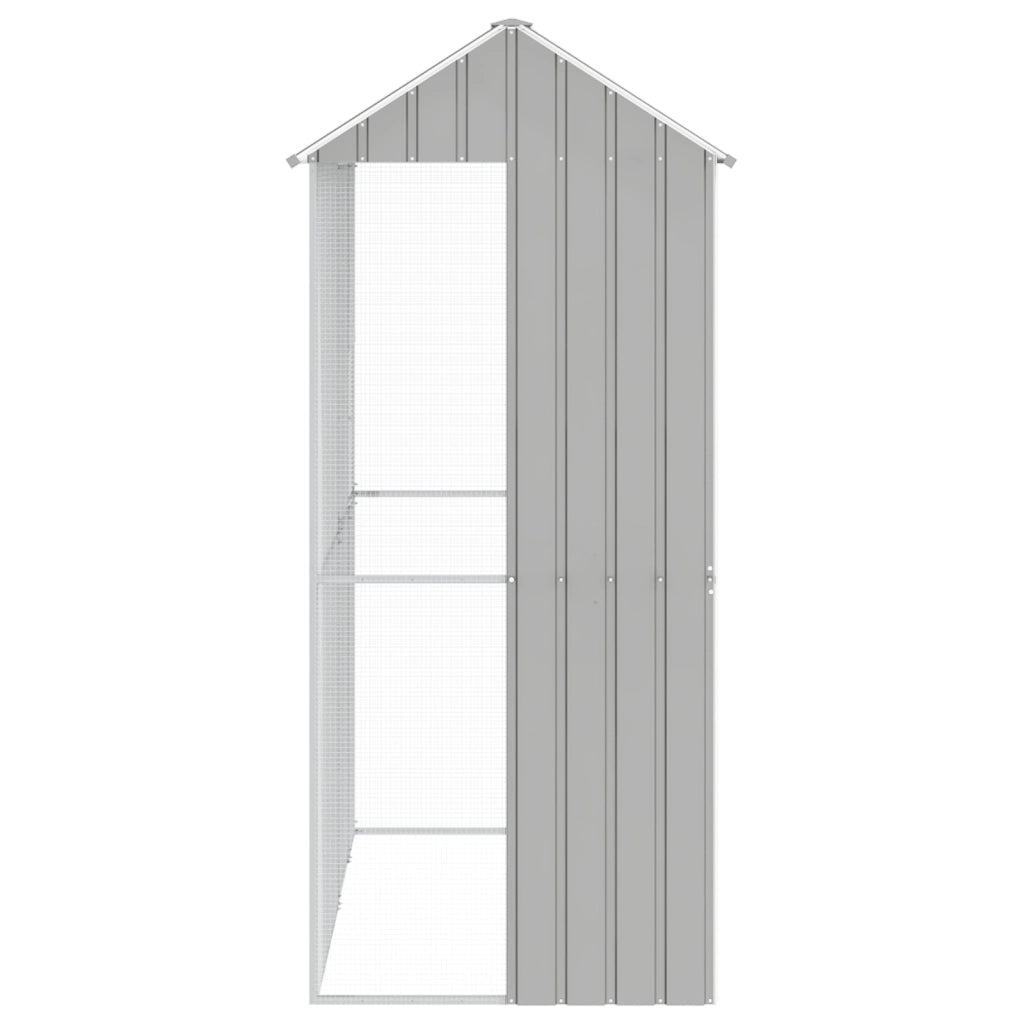 Aviario per Uccelli  Grigio 215x110x247 cm Acciaio