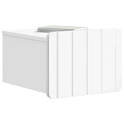 Set di 2 Comodini | Armadio da Notte | Mobiletto da notte a muro Bianco Lucido 33 x 34,5 x 24 cm