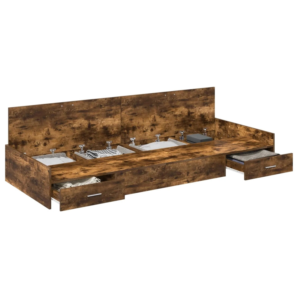 Struttura del letto Rovere fumé 80 x 200 cm Legno multistrato 3335241