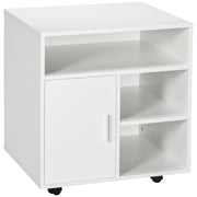 Armadio con Ruote Multifunzionale ¨C zephmum ¨C Bianco 60x50x65,5 cm