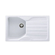 Lavello 1 vasca con gocciolatoio reversibile Franke CUG 611 in fragranite bianco