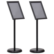 Supporti Pedestal A4 di 2 pz Nero Lega di Alluminio