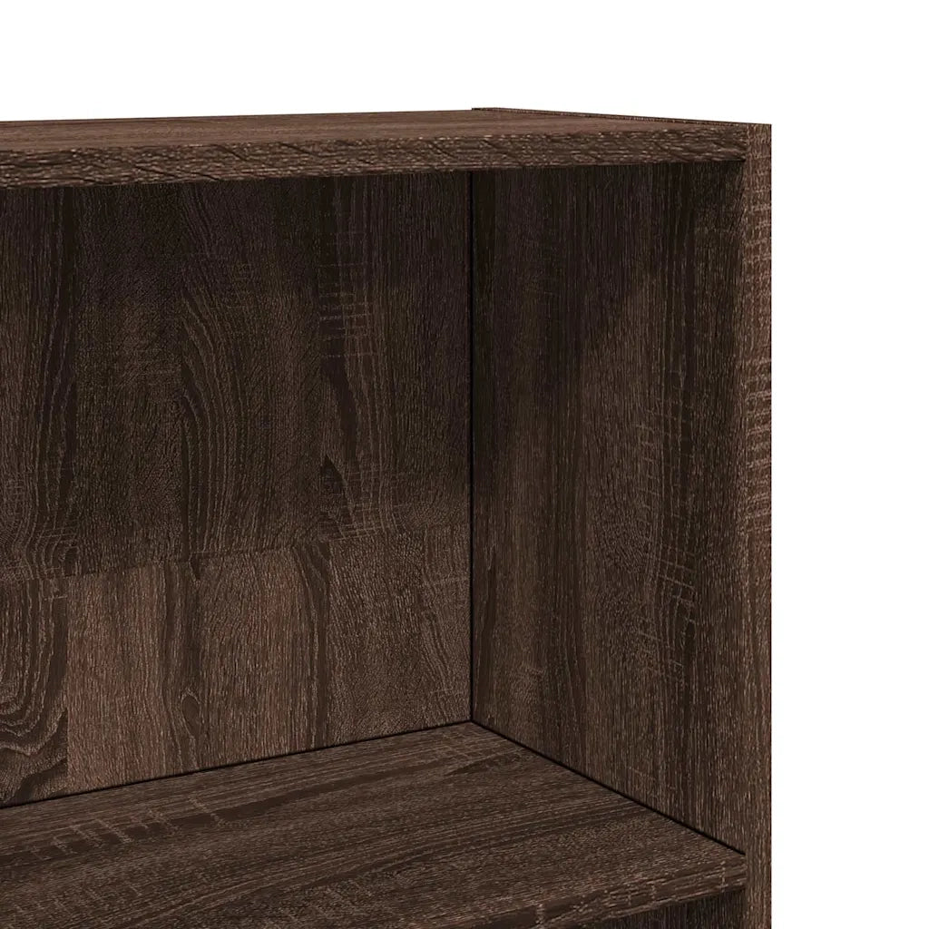 Libreria-Scaffale per Libri-Mobile di Stoccaggio Rovere Marrone 40x24x143 cm in Legno Multistrato