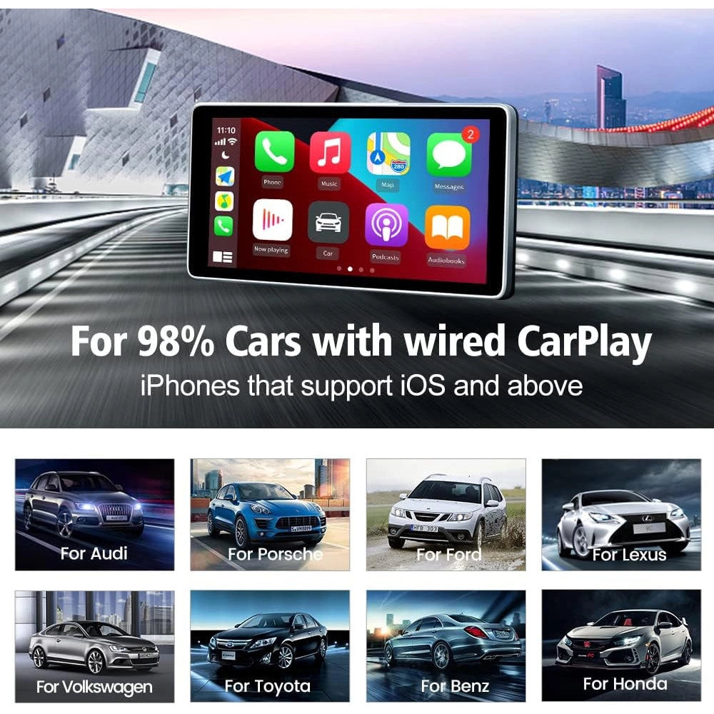 Trade Shop - Adattatore Carplay Wireless Carlin 3.0 Auto Cavo Porta Chip 5g Controllo Vocale Siri -