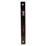 Serratura bronzata ad incasso per porta legno ad infilare patent bordo quadro, diametro 40mm