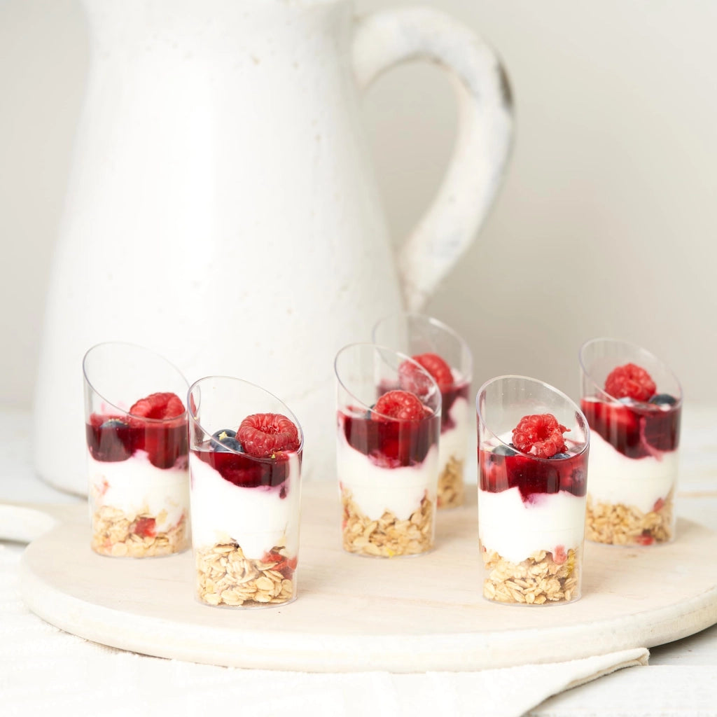100 vasetti mini dessert, trasparenti, capacità 70 ml, stabili, riutilizzabili