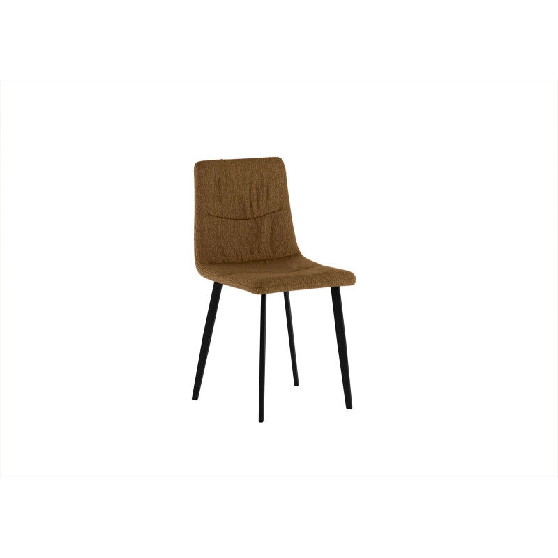 Sedia rivestita in tessuto easy-clean Gambe in metallo verniciato Ariel 46cm X 55cm H 87.5cm Stones