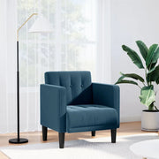 vidaXL Divano Sedia con Braccioli Blu 53 cm in Velluto