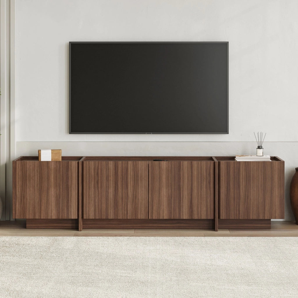 Porta TV in legno "Lowen" - 180 x 35 x 46 cm - Noce Milano