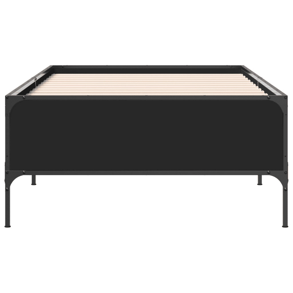Giroletto Nero 100x200 cm in Legno Multistrato e Metallo