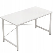 Scrivania per computer per ragazzi, stile Loft moderno, con un grande piano di 100 cm, colore bianco.