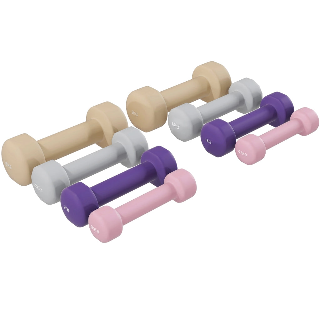 Set Manubri 10 kg con Valigetta Porta Pesi, in Metallo, PU e Plastica, 41x30x8 cm, Multicolore