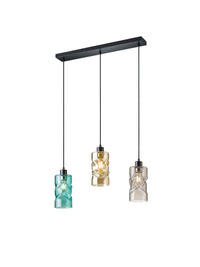 Lampada a Sospensione da Interno  E27 in Metallo Nero Opaco