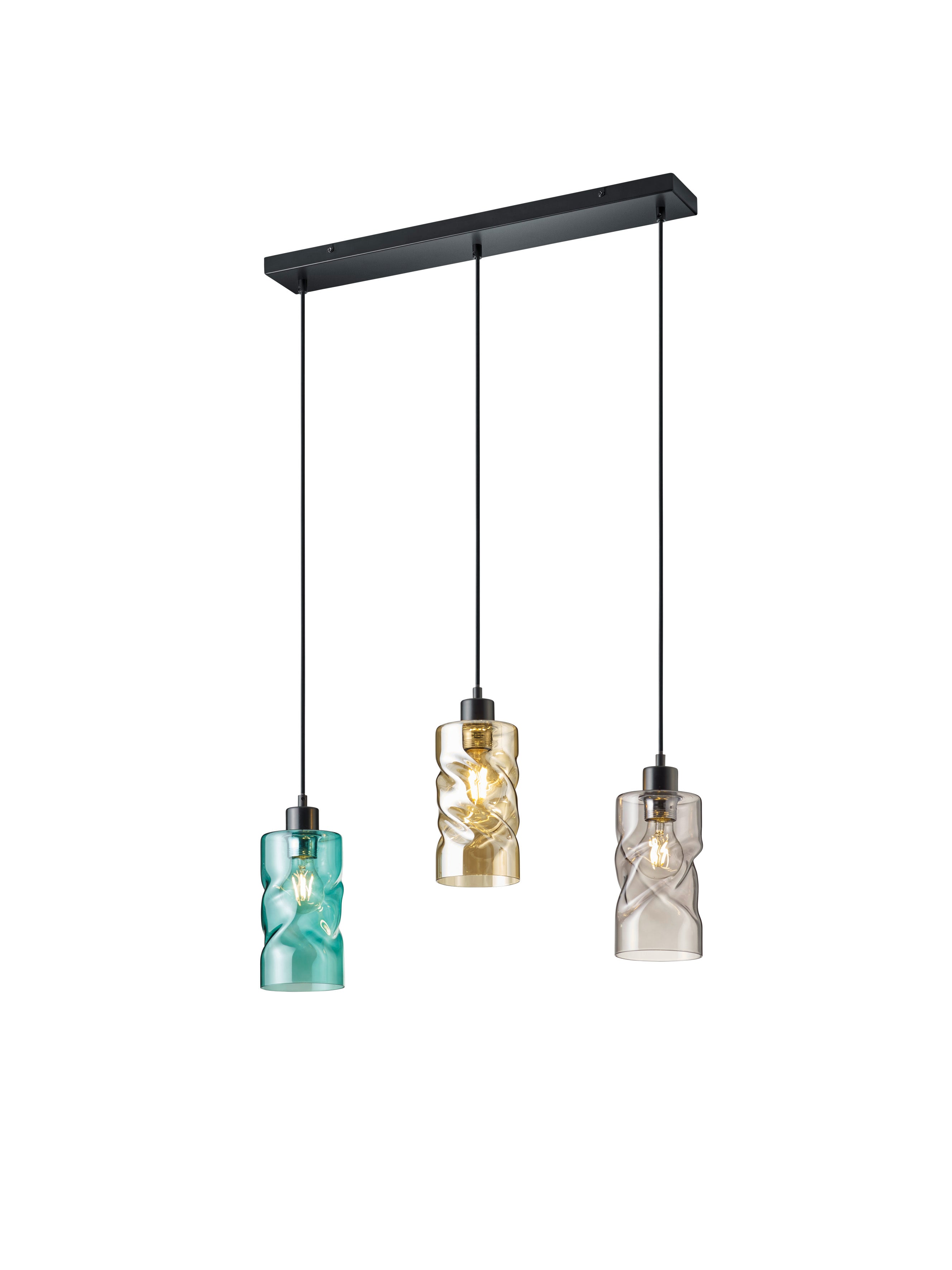 Lampada a Sospensione da Interno  E27 in Metallo Nero Opaco