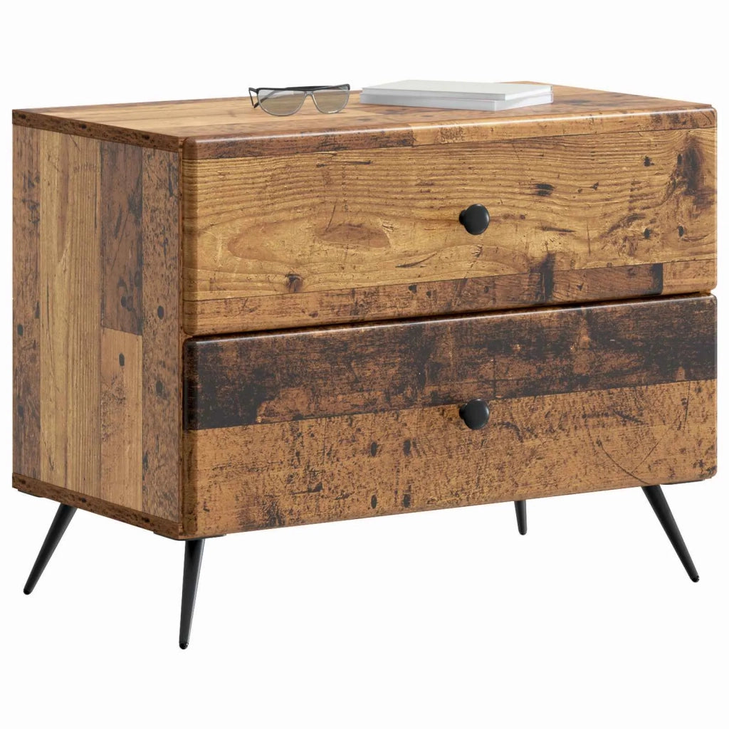Armadio da Notte con cassetto Legno antico 62 x 34,5 x 47,5 cm 895473