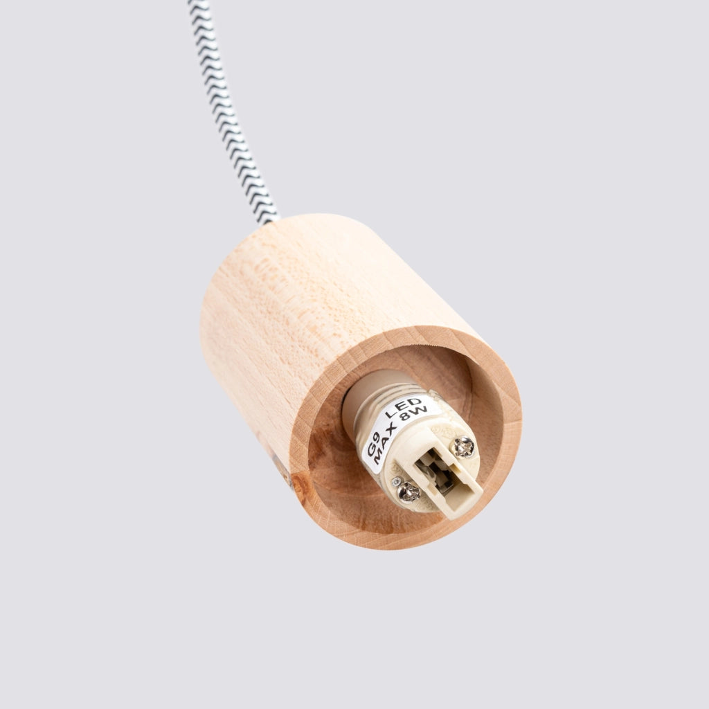Applique industriale legno NEBULA Pure Lume G9 con interruttore