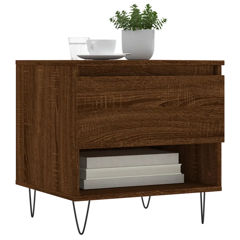 2 pz Tavolini salotto | Tavolino da caff¨¨ | Tavolino da Soggiorno Rovere Marrone 50x46x50 Legno Multistrato