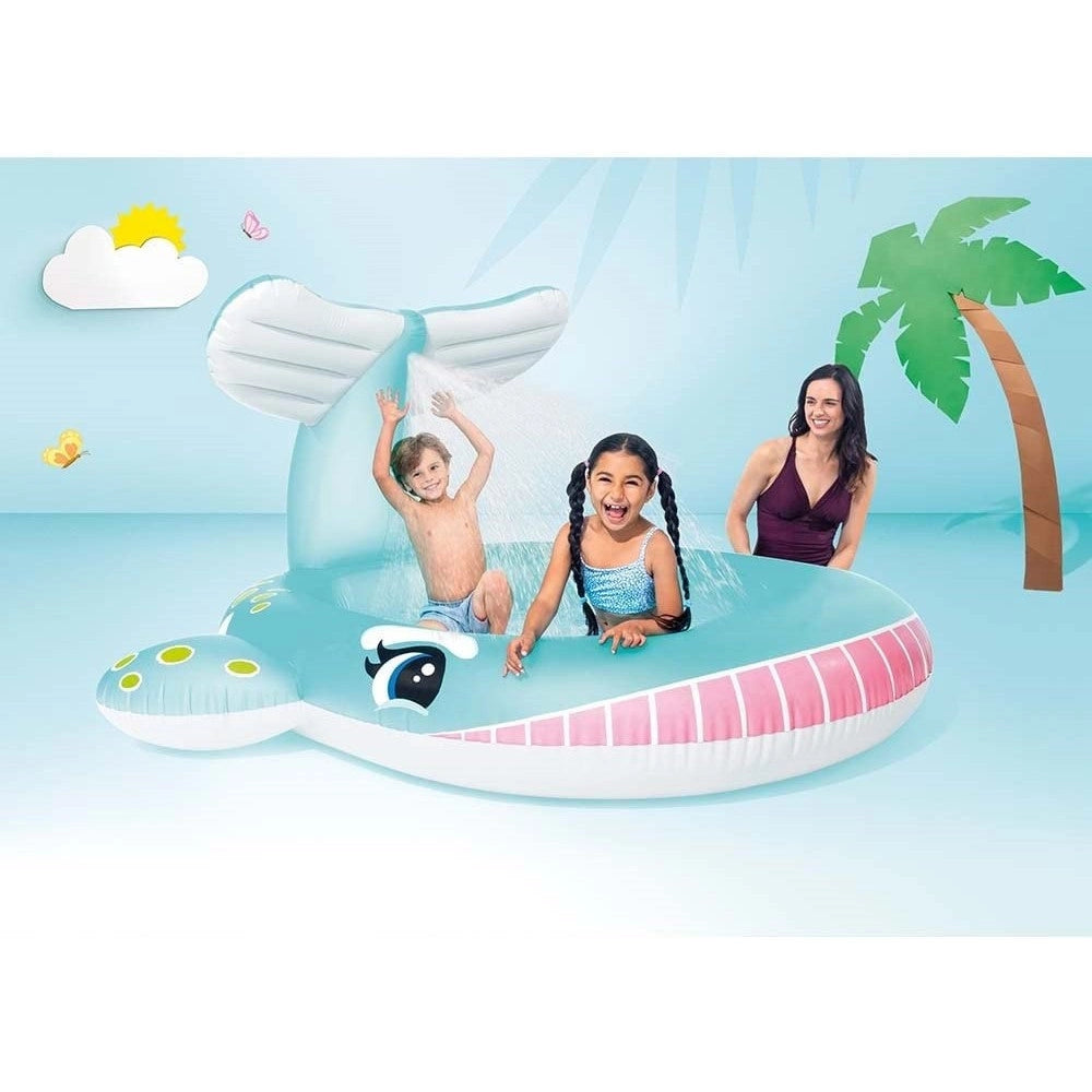 Trade Shop - Piscina Per Bambini Spruzzo Balena 201x196x91cm Multicolor Giardino Estate 57440 -