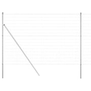 Recinzione da Giardino | Recinzione con Posto Argento 1,5 x 10 m Acciaio e PVC