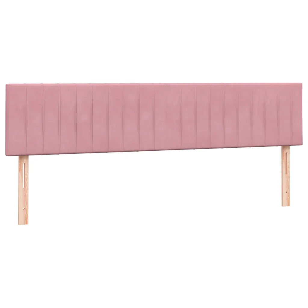 Giroletto a Molle con Materasso Rosa 180x210 cm in Velluto 3316418