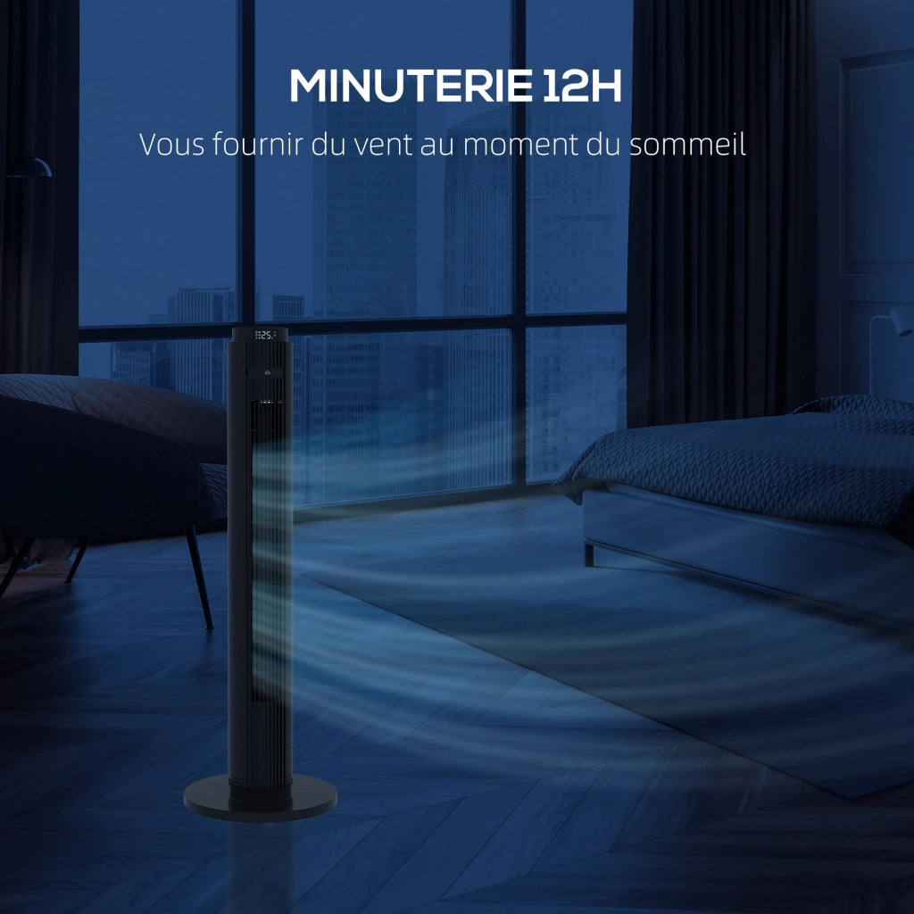 Ventilatore a colonna ¨C zephmum ¨C 31,5x31,5x96 cm nero