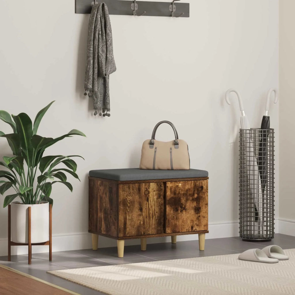 Panca per ingresso con porta Quercia Affumicata 60 x 38 x 46 cm