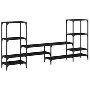 Mobile TV | Armadietto TV | Mobile Porta TV Nero 206,5x28,5x95 cm in Legno Multistrato