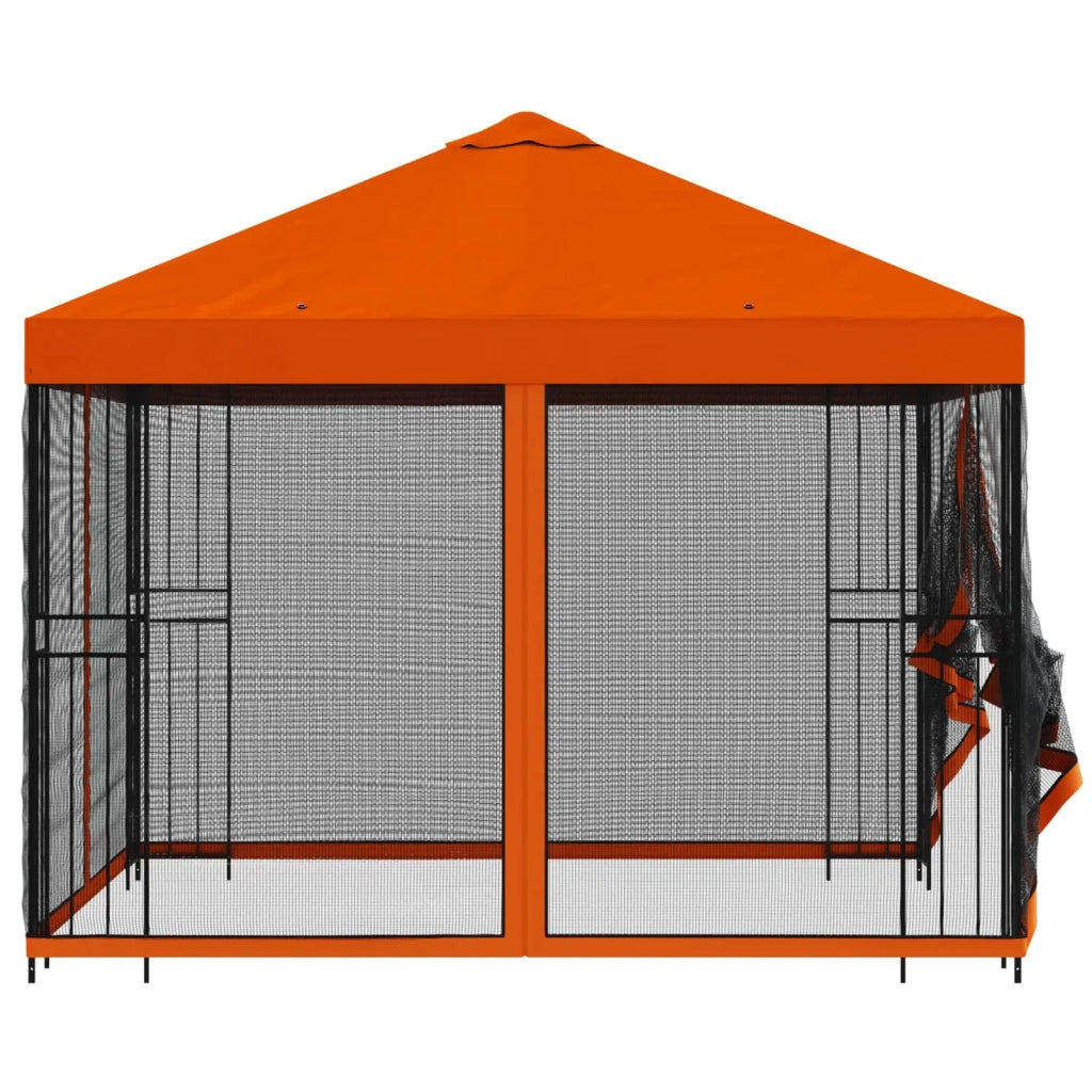 Gazebo | Pergolato da giardino con pareti laterali 3 x 3 m Arancione