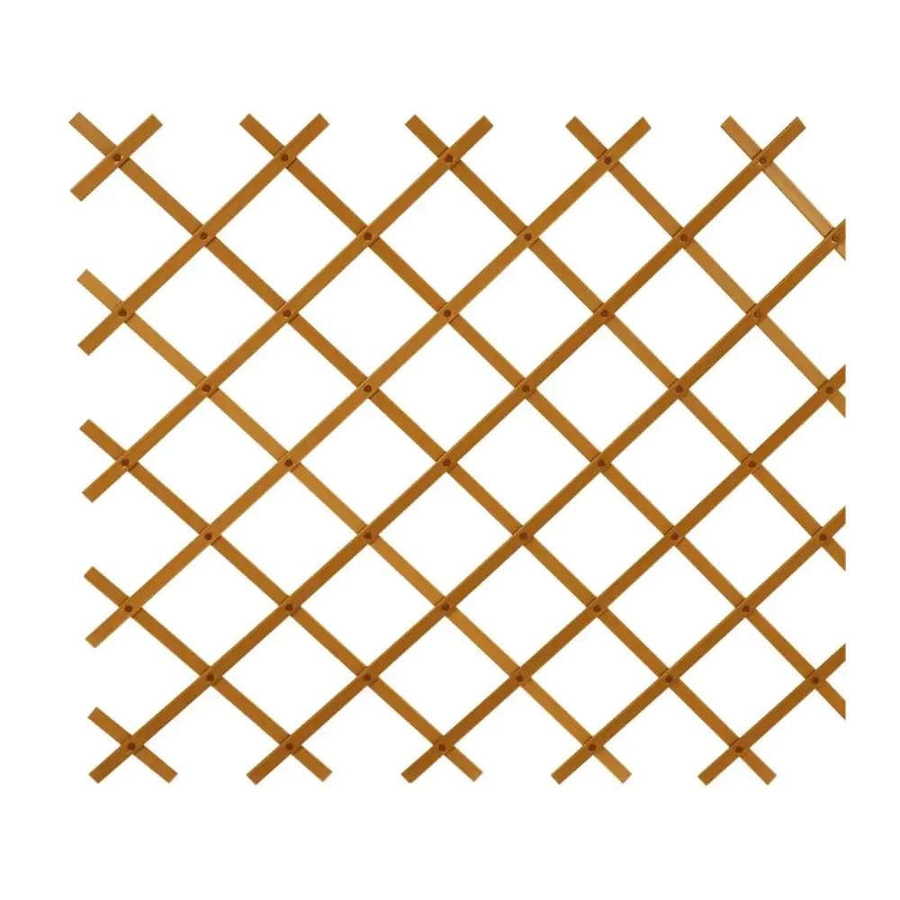 Traliccio Estensibile in PVC per Recinzione Giardino Verdemax Formato: 2 x 1 Mt, Colore: Marrone