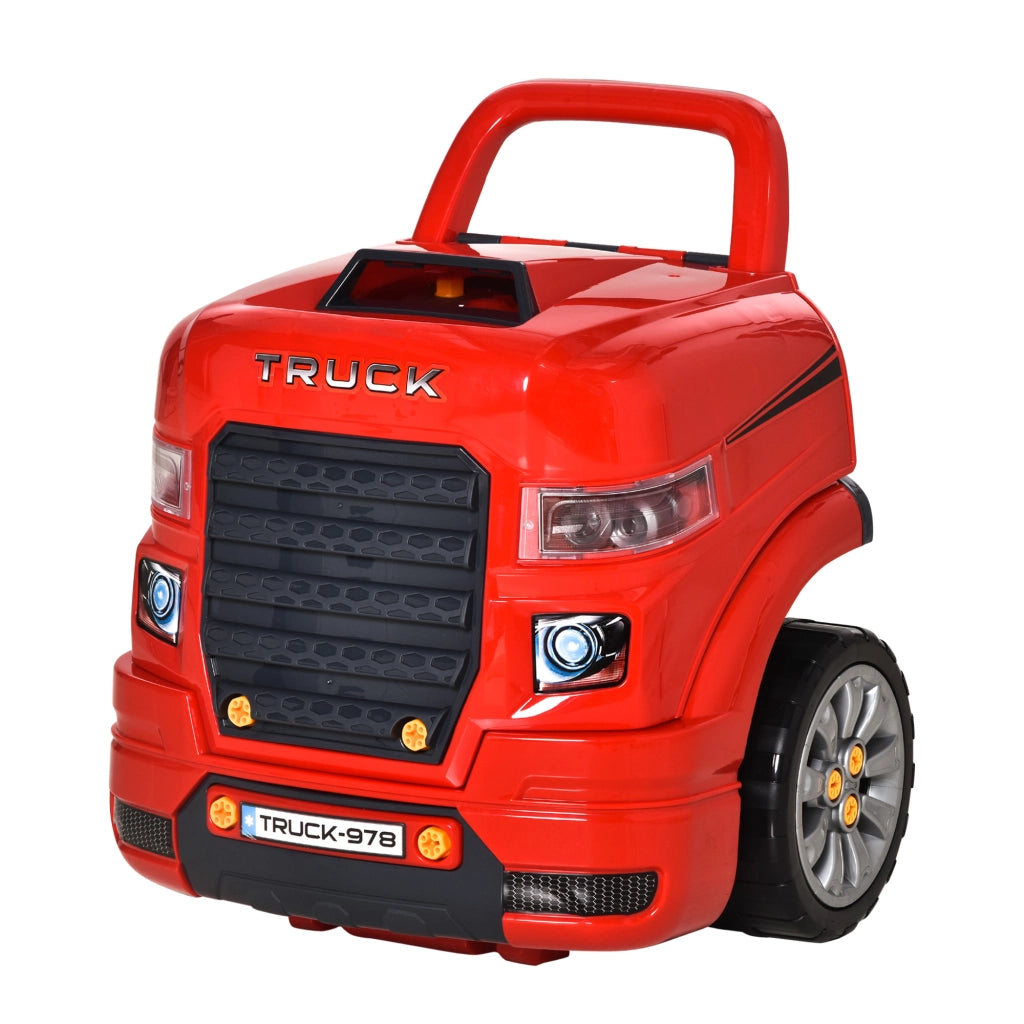 Casetta Camion Giocattolo con Accessori ¨C Zephmum ¨C Rosso 40x39x47cm