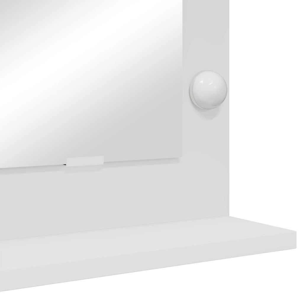 Specchio da trucco con luci LED Bianco 60x55x18 cm