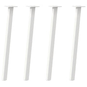 Gambe per tavolo consolle 4 pz bianche 72 cm in acciaio