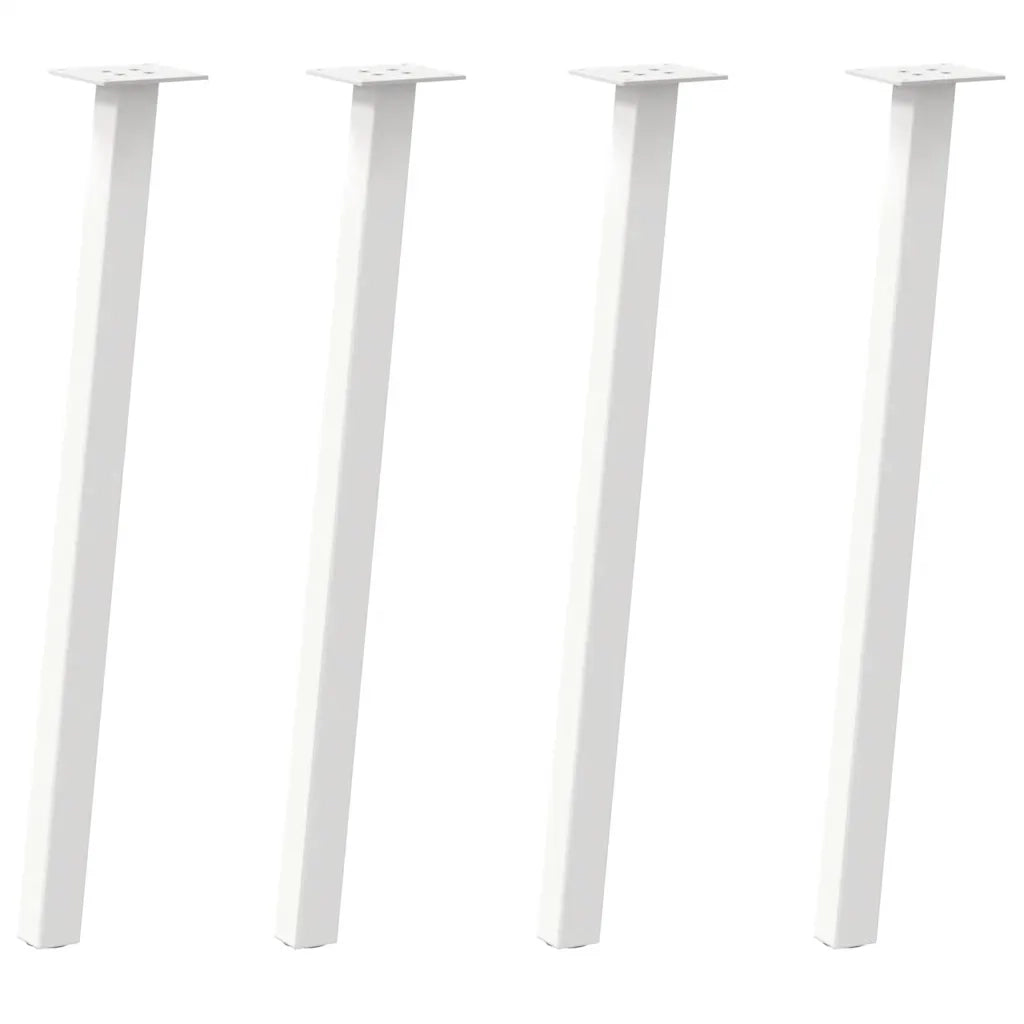 Gambe per tavolo consolle 4 pz bianche 72 cm in acciaio