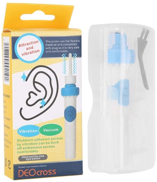 Pulitore per orecchie con forte aspirazione - Rimuove il sebo auricolare - Sicuro per bambini - Capociglia morbido - Progettato per anziani - Silenzioso motore - Aspiratore per orecchie
