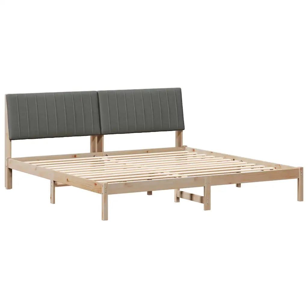 Struttura del letto Marrone 200 x 200 cm Pino massello