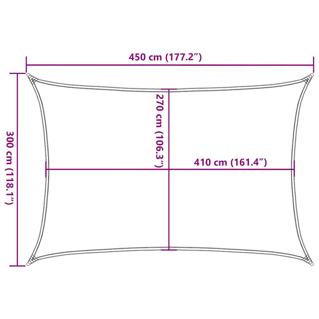 Vela Parasole 160 g/m² Talpa 3x4,5 m in HDPE 311403