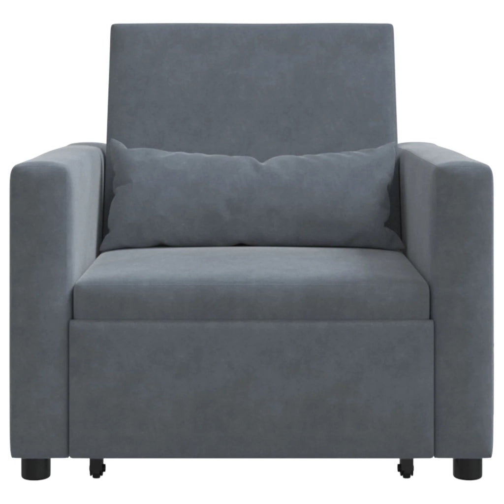 Divano letto estraibile singolo-Sofa Letto-Daybed Grigio scuro 90 x 165 x 87 cm 952477