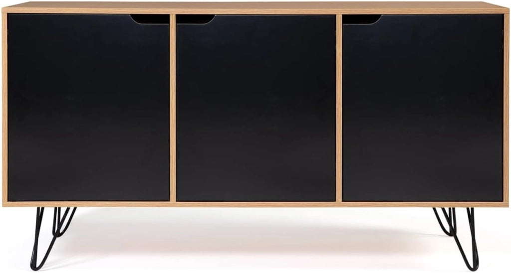 Credenza bassa vintage NOEMI 3 ante in legno