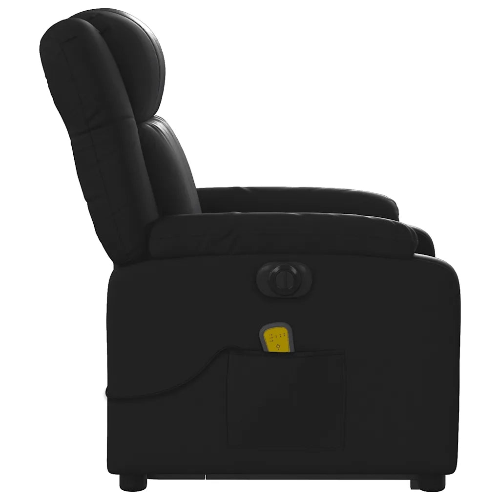 Poltrona Alzapersona Massaggiante Elettrica Nera in Similpelle 3205171