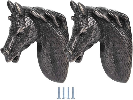 Maniglia multifunzione a forma di testa di cavallo con zinklegering per maniglia di porta e luce di ingresso