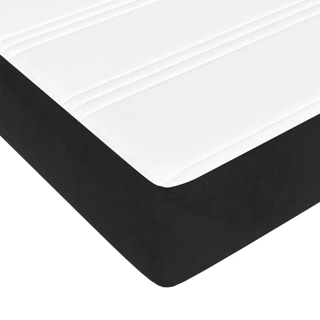 Giroletto a Molle con Materasso Nero 120x200 cm in Velluto cod mxl 62037
