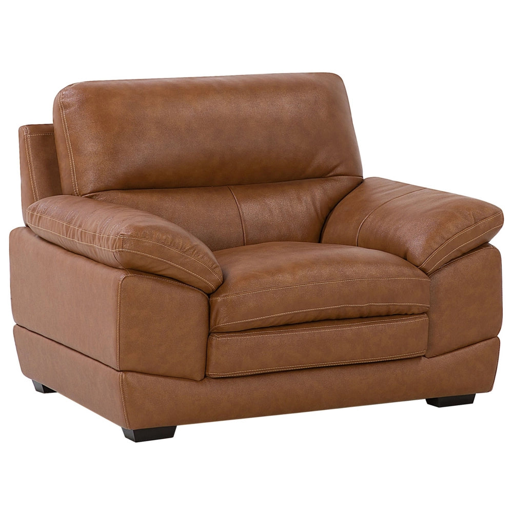 Poltrona in pelle marrone 85L x 115W x 89H cm Extra Seat Space Retro