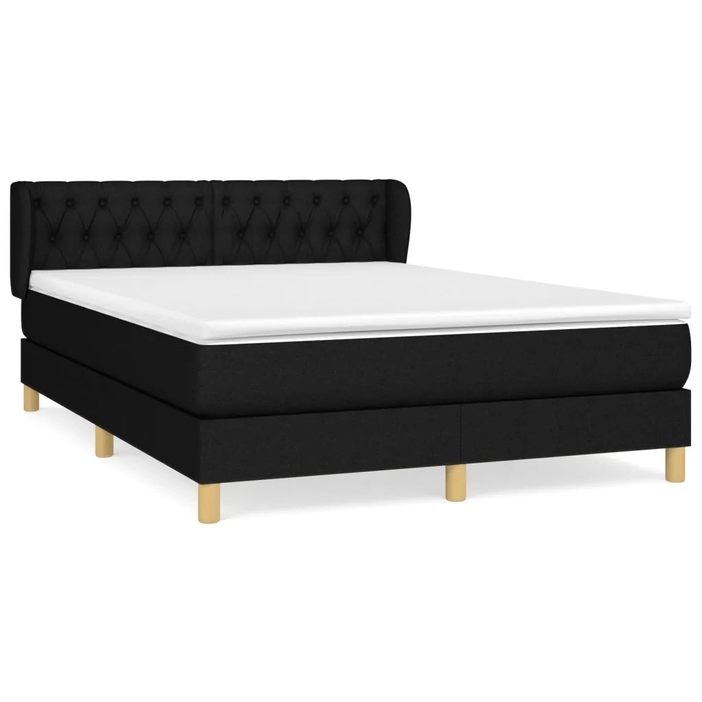 Giroletto a Molle con Materasso Nero 140x190 cm in Tessuto cod mxl 58473