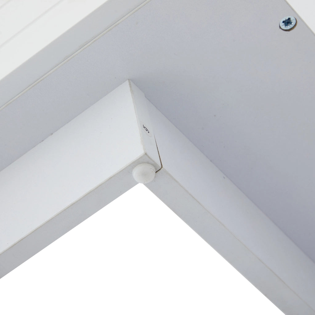 Tavolino da caffè LED bianco moderno con contenitore; 100 x 50 x 42 cm; in truciolare e acrilico