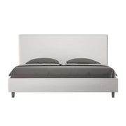Letto contenitore imbottito 180x190 similpelle bianco Focus
