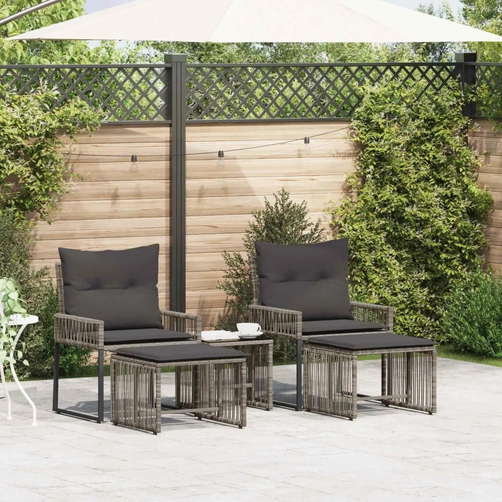 Set di Mobili da Esterno 11 pz | Set Salotto da Giardino Grigio e Grigio Scuro