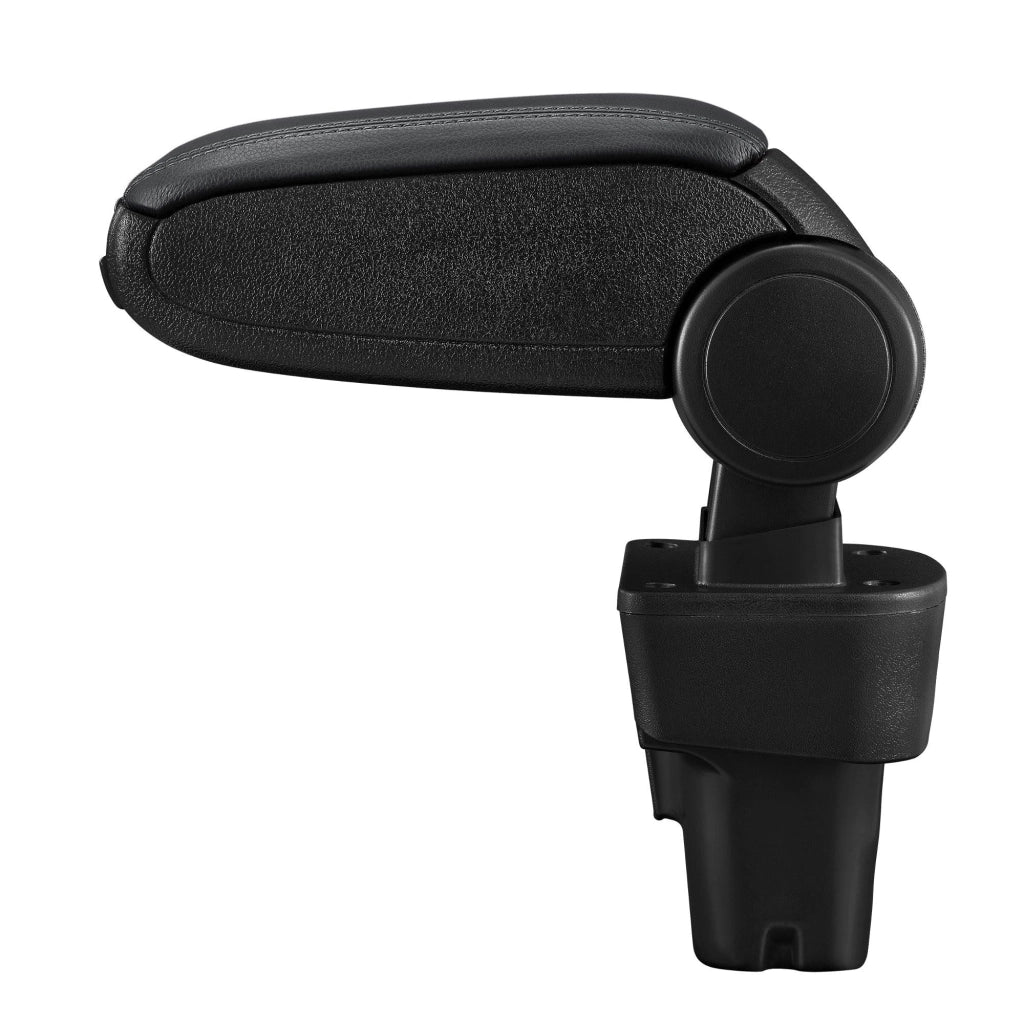 Bracciolo centrale per Kia Picanto 2a generazione con scomparto imbottito in similpelle nera con cuciture nere 03_0000501